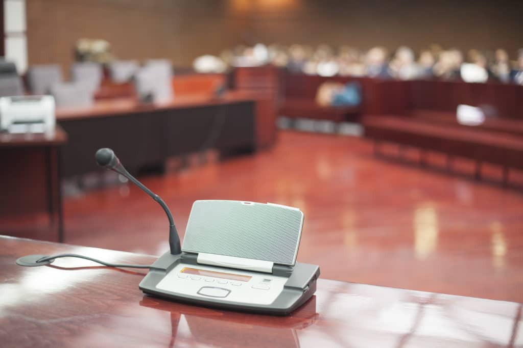 view of courtroom